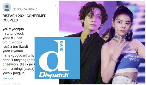 Dispatch Couple 2021 Bts S Jungkook And Itzy S Lia Dating Spreading On Social Media Lovekpop95