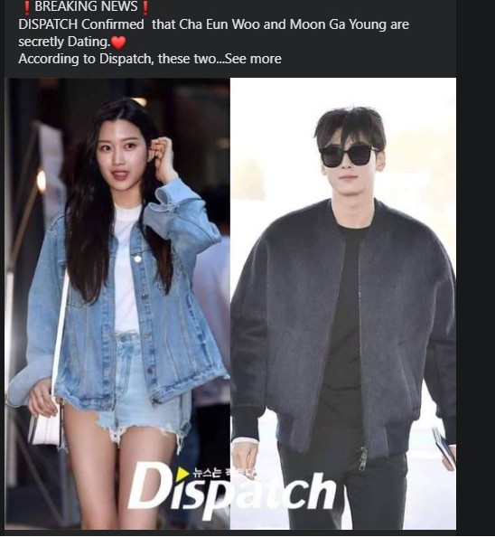 Cha Eun Woo And Moon Ga Young Are Dating? The Rumors Of Their Dating